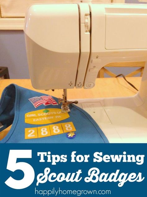 5 Tips for Sewing Scout Badges via @homegrownhuston Ahg Swaps, Daisy Ideas, Boy Scout Uniform, Girl Scouts Brownies, Scout Swaps, Girl Scout Patches, Brownie Scouts, Scout Crafts, Tips For Sewing