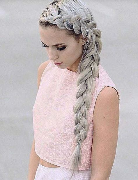 How To Do A Side French Braid Kepang Dua, Side French Braid, Under Braids, Workout Hair, Braids With Shaved Sides, French Braid Ponytail, Hair Change, Side French Braids, Braid Inspiration