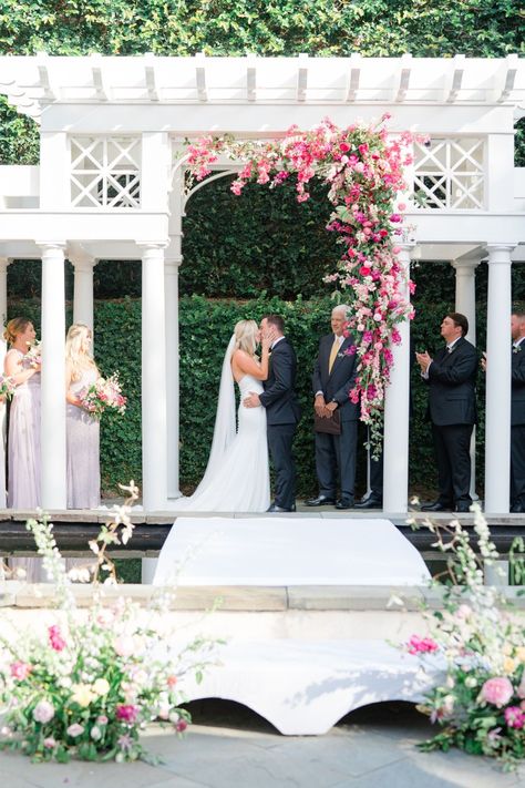 large floral installations for wedding William Aiken House Wedding, Dusty Pink Bridesmaid Dresses, William Aiken House, Magnolia Wedding, White Hydrangeas, Wedding Ceremony Photos, Summer Garden Party, Charleston Wedding Photographer, Garden Party Wedding