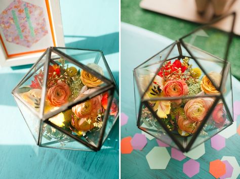 Honeycomb Wedding Ideas {Eclectic} Dnd Table Decorations, Flower Alternatives Wedding Centerpieces, Dnd Wedding Centerpiece, Dnd Centerpiece, Dnd Wedding Favors, Subtle Nerd Wedding, Lotr Wedding Centerpieces, Gaming Themed Wedding, Wedding Ideas Nerdy