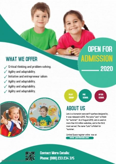 Junior School Admission Flyer | Kids School Flyer Template | Kids Education Flyer Tuition Flyer, Educational Youtube Channels, Education Flyer, School Advertising, Social Studies Projects, School Brochure, Admissions Poster, Apps For Teachers, Education Poster Design