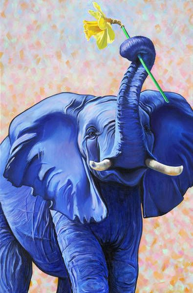 Blue Elephant, Katharina Kubrick www.brizatti.com Narasimha Avatar, Painted Indian Elephant, Elephant Spirit Animal, Hospital Project, Spongebob Patrick, Yo Gabba Gabba, Elephant Drawing, Gabba Gabba, Opera Singer