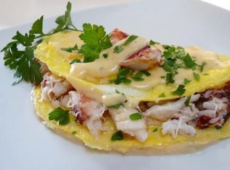 DUNGENESS CRAB OMLETTE Recipe Eggwhite Omelet, Omelette Casserole, Omelet Casserole, Omelette Ideas, Crab Omelette, Omelette Healthy, Crab Stuffed Avocado, Easy Omelette, Omelet Recipes