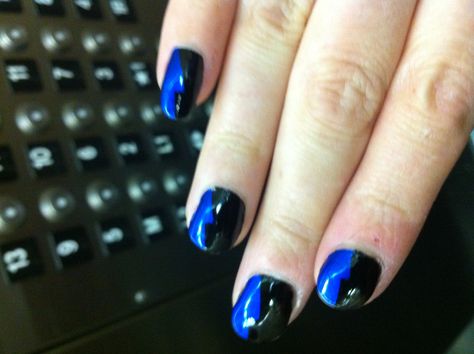 Nightwing inspired nails Nightwing Nails, Night Wing, Inspired Nails, Nightwing, Nails Ideas, Beauty Nails, Nail Ideas, Pretty Nails, Nail Inspo