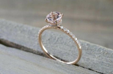 خواتم خطوبة, Dainty Style, Wedding Rings Round, Wedding Rings Rose Gold, Morganite Engagement, Dream Engagement Rings, Wedding Rings Unique, Rose Gold Engagement, Ring Vintage