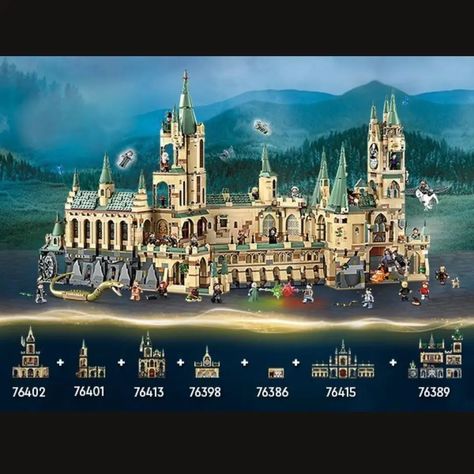 LEGO Harry Potter Minifigure Scale Hogwarts Castle Completion This Summer - The Brick Fan Harry Potter Castle, Harry Potter Lego, Harry Potter Lego Sets, Harry Potter Hogwarts Castle, Lego Hogwarts, Hogwarts Christmas, Harry Potter Set, Harry Potter Bedroom, Lego Display