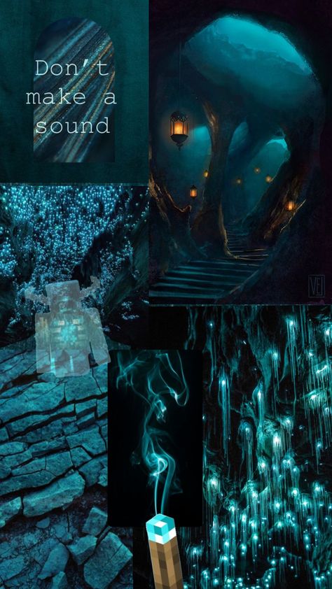 #minecraft #warden #deepdark #shhhhhh #quiet #silent #cave #underground #teal #dontmakeasound Minecraft Warden Aesthetic, Minecraft Warden Wallpaper, Sculk Aesthetic, Minecraft Warden Fanart, The Warden Minecraft, Sculk Minecraft, Minecraft Sculk, Warden Minecraft, Minecraft Warden