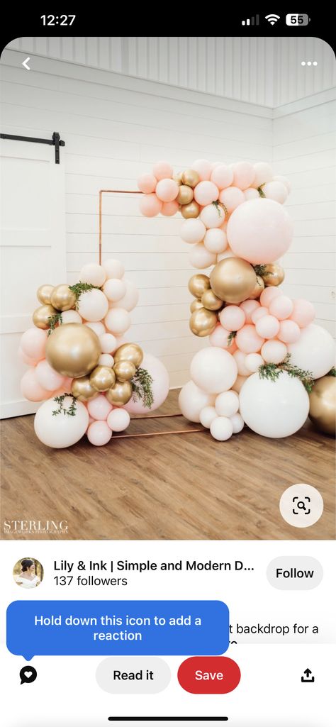 Blush Balloons, Bridal Shower Balloons, Wedding Balloon Decorations, Garland Backdrops, Minimalist Baby, White Balloons, Balloon Design, Pink Balloons, Wedding Balloons