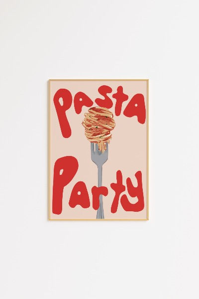 Less fretti more spaghetti. Available as a digital download and as a fine art print shipped for free, always. By Jess Taylor aka Hold That Punch. Pasta Crafts, Food Prints, Pasta Party, Handmade Pasta, Posters Design, Party Wall, Kitschy Kitchen, Simple Canvas Paintings, Pasta Lover