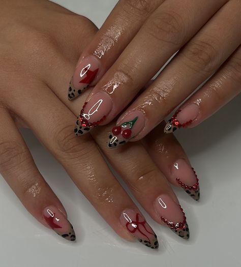 the perf summer to fall transition nails 🍒🐆💋 - - - #buildergel #nails #nailinspo #buildergelnails #nailart Summer To Fall Transition Nails, Fall Transition Nails, Transition Nails, Builder Gel Nails, Fall Transition, Summer To Fall, Autumn Summer, Nail Inspo, Nail Art