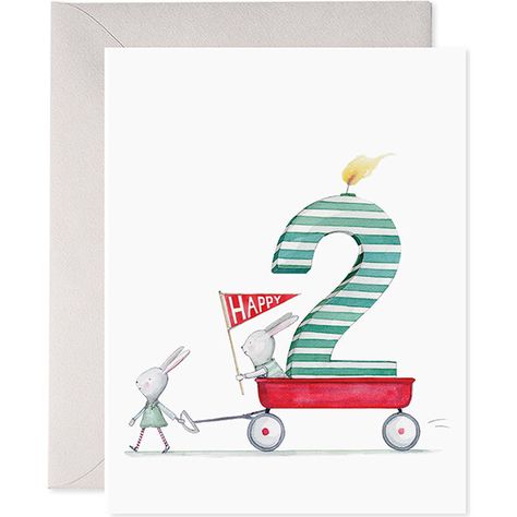 Two little buns for two big years! Each E. Frances card begins as an original hand painted watercolor illustration and is then printed on luxe, heavyweight paper in brilliant colo. Made in the USA. | E. Frances | 2nd Bday Card, Red Wagon | Maisonette collects the best children’s products from around the world (unlike Zulily, Etsy, The Tot, Farfetch Kids, Childrensalon, Crate and Kids, Kohls, Wayfair, Buy Buy Baby, Nordstroms, Mini Boden, J.Crew Factory, or PotteryBarn Kids), creating a curated s Old Birthday Cards, Watercolor Birthday Cards, 1st Birthday Cards, Watercolor Birthday, Red Wagon, Kids Birthday Cards, Luxury Paper, Personalized Baby Gifts, Watercolor Cards