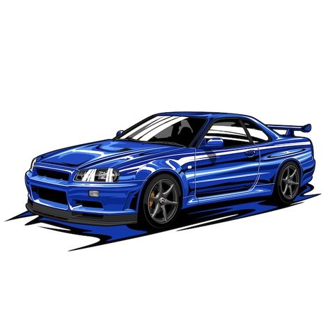 Vector blue sport car illustration | Premium Vector #Freepik #vector #racing-car #fast-car #car-speed #sports-car Sports Car Illustration, Blue Race Car, Car Speed, Blue Y2k, Fast Car, Old Race Cars, Mural Wall, Sport Car, Blue Car