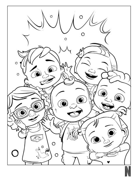 CoComelon Coloring Pages Characters. Coco Melon Coloring Pages, Cocomelon Coloring Pages, Coco Melon, Family Coloring Pages, Shingle Colors, Birthday Coloring Pages, Family Coloring, Printable Coloring Book, Cartoon Coloring Pages