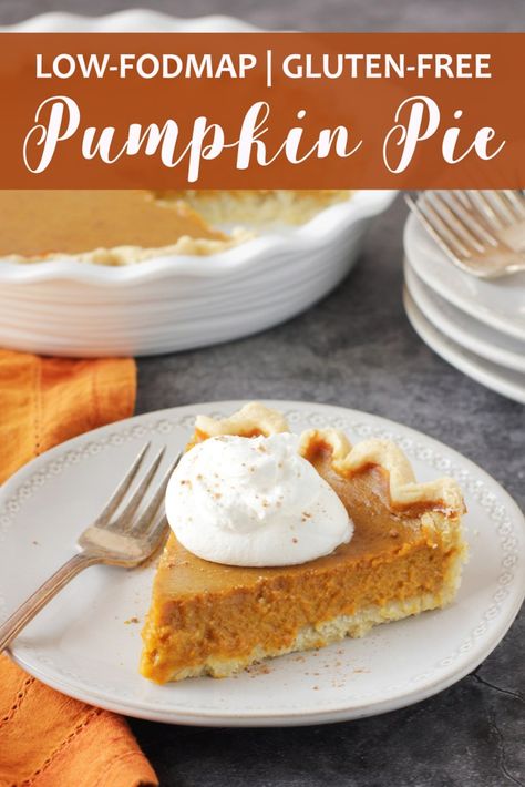 Low FODMAP Pumpkin Pie - Delicious as it Looks Low Fodmap Pie, Low Fodmap Pumpkin, Fodmap Desserts, Pumpkin Chiffon, Pumpkin Chiffon Pie, Fodmap Meals, Maple Pumpkin Pie, Chiffon Pie, Fodmap Food