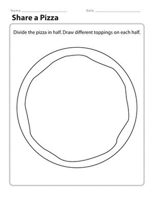 Students build a conceptual understanding of fractions and equal sized parts—as well as an appetite!—by designing a personal pizza! Use in conjunction with the Pizza Topping Cards worksheet.#educationdotcom Pizza Worksheet, Fraction Activity, Pizza Fractions, Pizza Project, Beginning Math, Pizza Topping, Pizza Shapes, 1st Grade Activities, Fraction Activities