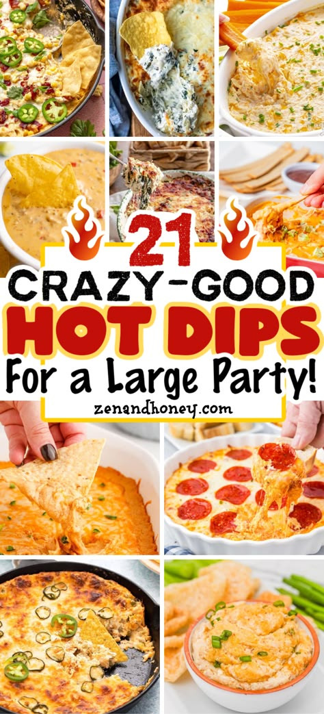 Kick off any party with these crazy-good warm dip recipes that are sure to be a hit! Party dips, party dips for a crowd, warm dips, hot dips, hot dip recipes, easy chip dips, cheap appetizer recipes, cheap meals, appetizers on a budget, cheap dip recipes, bbq dips, party dip recipes, hot dips easy, hot dips appetizers easy, hot dips for parties appetizers, hot dips crockpot, warm dip recipes, warm dips crockpot, warm dips for parties, cheese dips, hot dips for parties appetizers easy. Easy Dips For Work Party, Quick Hot Dips, Hot Veggie Dip, Hot Appetizer Dips Crockpot, Easy Hot Dips Appetizers, 4 Warm Cheese Dips On A Sheet Pan, Easy Hot Dips For A Party, Warm Chip Dip Recipes, Hot Honey Chicken Dip