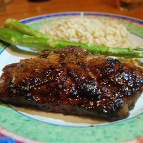 Grilled Lamb with Brown Sugar Glaze | "I served these as appetizers for our 4th of July dinner. FANFLIPPINTASTIC!" #recipe #easter Coffee Rubbed Steak, Delmonico Steak, Boneless Ribs, Coffee Rub, Grilled Lamb Chops, Steak Rubs, Brown Sugar Glaze, Grilled Lamb, Rib Eye