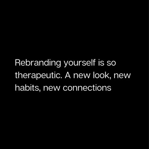 Rebranding yourself is therapeutic. It's about embracing a new look, forming new habits, and building new connections. The journey to rediscover yourself isn't always easy, but it's worth it for the transformation. Keep evolving, keep growing, and never stop believing in the power of change. #SelfGrowth #Therapeutic #NewBeginnings #EmbraceChange #SelfCare #PersonalDevelopment #LifeChanges #Empowerment #GrowthMindset #SelfLove #KeepEvolving #SelfImprovement #WellnessJourney #RebrandYourself Rebranding Yourself Quotes, Rebranding Yourself, Keep Evolving, Rediscover Yourself, Never Stop Believing, New Connections, 2025 Year, Manifesting Vision Board, Keep Growing