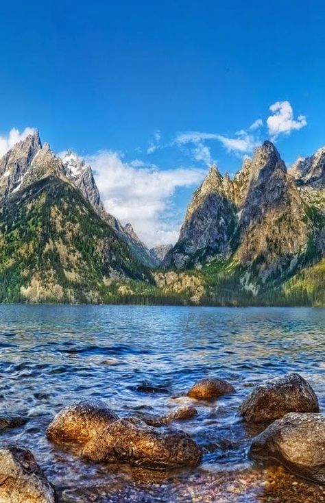 Jenny Lake is located in Grand Teton National Park in the U.S. state of Wyoming. The lake was formed approximately Park Jenny, Yellowstone National Park Photography, Yellowstone National Park Vacation, Jenny Lake, Wyoming Travel, National Parks Photography, Tennessee Vacation, Park Landscape, Scenic Photos