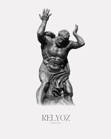 The artist, like Atlas from Greek mythology, transforms the weight of the world into timeless masterpieces. Atlas Greek Mythology, Atlas Statue, Weight Of The World, Roman Sculpture, Greek Tattoos, Reference Images, Greek Mythology, Atlantis, Aesthetic Art