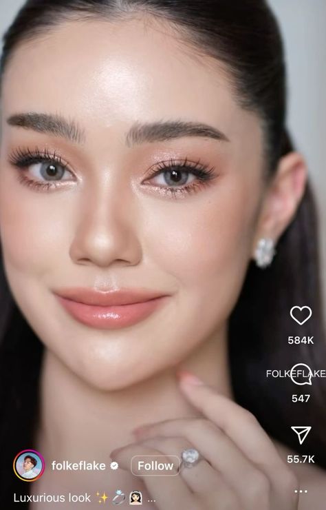 Glam Makeup Filipino, Simple Make Up For Graduate, Makeup For Graduation Day, Korean Makeup Bridal, Natural Soft Makeup Look, Natural Elegant Makeup Classy, Light Graduation Makeup, Graduation Make Up Look For Filipina, Douyin Graduation Makeup