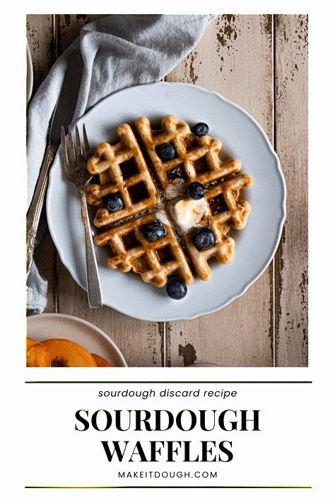 Sourdough Discard Waffles Recipe Sourdough Overnight, Sourdough Discard Waffles, Discard Waffles, Buckwheat Sourdough, Overnight Waffles, Bread Pudding French Toast, Pudding French Toast, Making Half A Recipe, Sourdough Breakfast Recipes