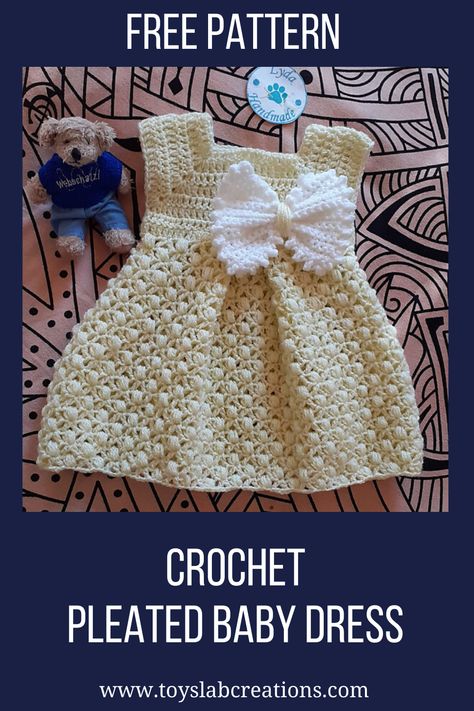 Beginner Baby Crochet Projects, Dolly Dresses, Random Crochet, Crochet Baby Dress Free Pattern, Crochet Gift Ideas, Baby Dress Set, Crochet Baby Girl Dress, Crochet Summer Dresses