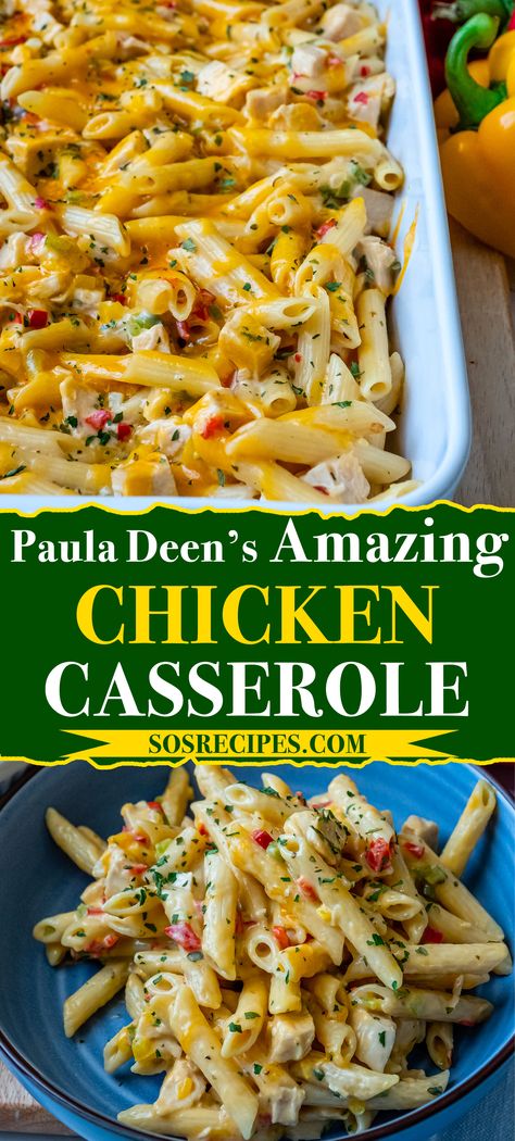 Make Ahead And Bake Dinners, Paula Deen's Amazing Chicken Casserole, Paula Deen's Chicken Casserole, Paula Dean Casserole Recipes, Best Paula Deen Recipes, Paula Deans Recipes, Paula Deans Chicken Casserole Recipes, Paula Deen Chicken Recipes, Paula Deen Casserole