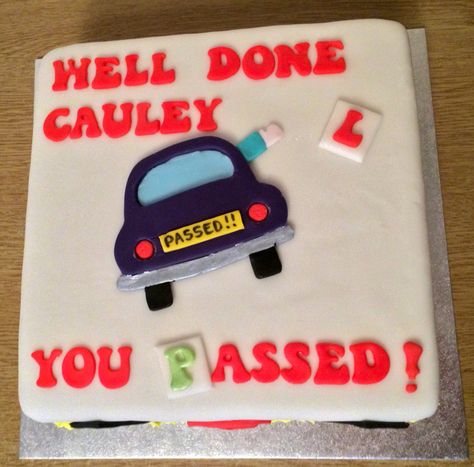 Passed driving test cake Driving Cake Ideas, Driving License Cake, Driving Exam, Driving Class, Novelty Cake, Passed Driving Test, Boys Cake, Truck Cake, Truck Cakes