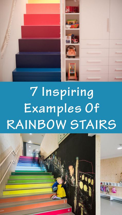 Rainbow Stairs, Stairs Home, Hidden Lighting, Tiny House Stairs, Stairs Ideas, Upcycling Projects, Metal Stairs, Floating Stairs, Painted Stairs