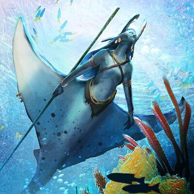 ArtStation - A Month of Were-Creatures Art Core, Mermaid Sketch, Sketch Dump, Adventure Of The Seas, Sketch A Day, Fantasy Races, Manta Ray, Fantasy Paintings, Beautiful Mermaids