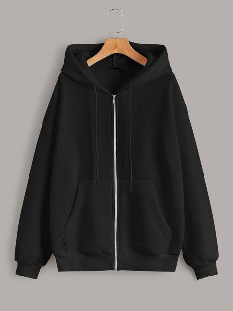 Black Jacket Outfit, Big Hoodies, Black Zip Hoodie, Thermal Hoodie, Hoodie Aesthetic, Fashion Top Outfits, Cozy Season, Pinterest Outfits, Hoodie Outfit