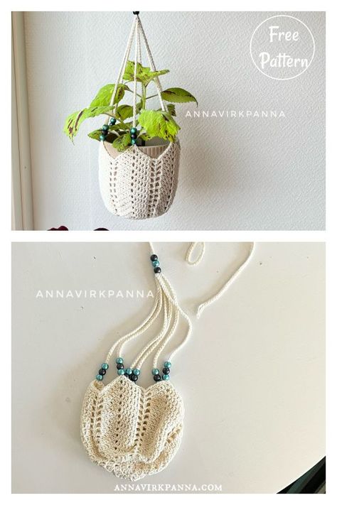 Crochet Hanging Basket Pattern Free Flower Pots, Crochet Plant Wall Hanger Pattern Free, Crochet Boho Plant Hanger Free Pattern, Crochet Small Plant Holder, Crochet Flower Pot Hanger, Free Crochet Plant Hanger Patterns, Crochet Plant Hanger Pattern Free Hanging Baskets, Crochet Plant Hanger Pattern Free, Crochet Hanging Plant Holder