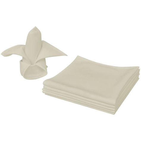 Our napkin set is a very functional decorative accessory. Impress your guests by folding the napkins in elaborate designs for beautiful table presentations. These premium napkins are suitable for use at weddings, banquets, dinner parties, or by catering services, restaurants or hotels. The durable polyester fabric is elegant, and easy to clean as it is machine washable. The cloth is also stain and wrinkle resistant. Delivery includes 50 dinner napkins.   Colour: Cream  Size: 50 x 50 cm (L x W) Console Extensible, Table Napkin, Bed Table, Garden Bedding, Catering Services, Cloth Napkins, Dinner Napkins, Beautiful Table, Paper Napkins