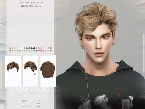 The Sims Resource - WINGS-TO0729-Fluffy Male Hair Sims Alpha Cc Male, Sims 4 Cc Male Side Swept Hair, Sims 4 Cc Clothes Male The Sims Resource, Sims 4 Cc Guy Hair Alpha, Sims 4 Cc Male Hair The Sims Resource, Ts4 Male Alpha Hair, Sims Resource Male Hair, Ts4 Mens Hair, Sims 5 Cc Hair