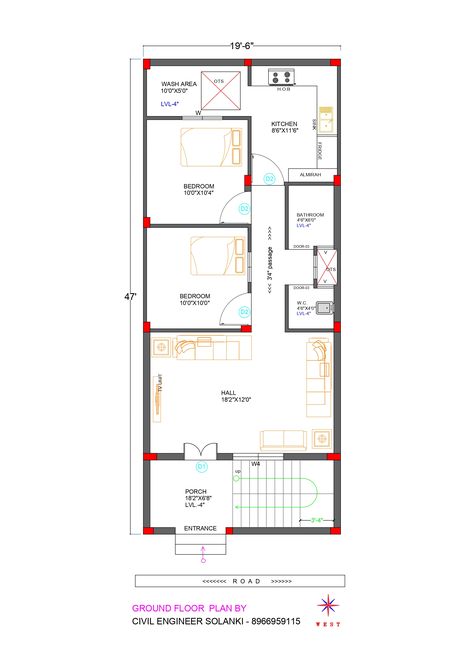 3 Bedroom Home Floor Plans, 20x30 House Plans, 20x40 House Plans, 30x40 House Plans, Duplex Plans, Small House Floor Plans, Home Floor Plans, House Arch Design, Arch Design