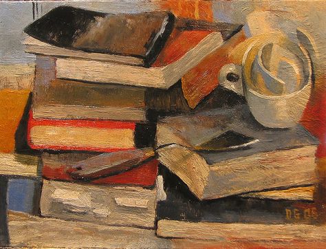 DAVE GRAY Still Life with Books Still Life With Books, Pretty Artwork, Illustration Quotes, Design Girl, Anime Princess, Book Of Life, Still Life Painting, Love Book, Paintings For Sale