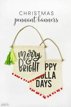 Christmas Banner Diy, Christmas Pennant, Diy Christmas Canvas, Banner Tutorial, Easy Christmas Decor, Christmas Crafts For Toddlers, Christmas Craft Fair, Christian Crafts, Homemade Christmas Decorations