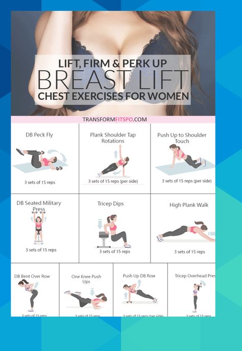 Chest Exercises For Women, Chest Workout Women, Plank Shoulder Taps, Chest Exercises, Reps And Sets, Exercises For Women, Insanity Workout, Breast Workout, Kettlebell Training