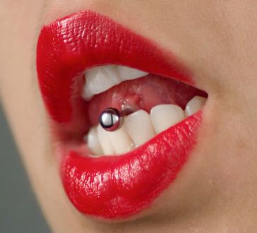 Most people don't realize it, but oral piercings can actually force the gum line to recede from constant contact.  #DeltaDental Tongue Piercing Jewelry, Faux Piercing, Dental Facts, Types Of Piercings, Tongue Piercing, Tongue Rings, Body Piercings, Beautiful Lips, Body Modifications