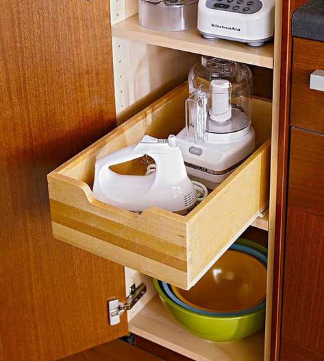 Blender Storage, Cabinet Inserts, Practical Kitchen, Appliances Storage, Kitchen Pulls, Design 101, Clever Storage, Kitchen Cabinetry, Kitchen Remodel Idea