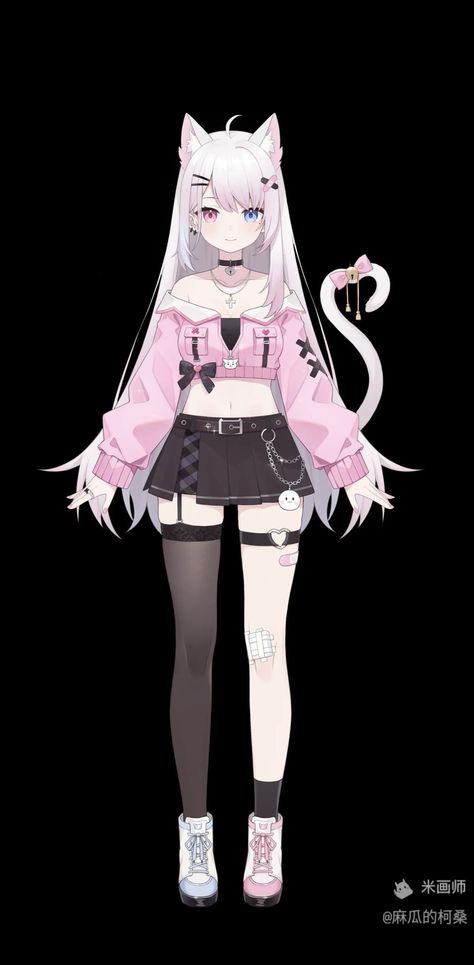 Bunny Vtuber Model, Pink Vtuber Model, Cat Vtuber Model, Cute Vtuber Model, Vtuber Model Base Oc, Vtuber Model Ideas Female, Vtuber Models Ideas, Vtuber Pose, Vtuber Model Ideas