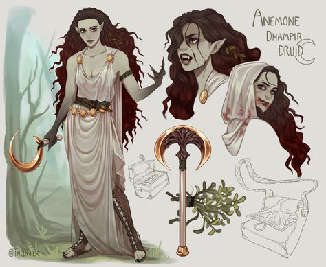 ArtStation - Anemone, Rachel Denton Rachel Denton, By Any Means Necessary, Dungeons And Dragons Characters, Dnd Art, Dnd Characters, Hair And Makeup, Character Portraits, Anemone, Fantasy Character Design