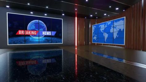 News Tv Studio Set Virtual Green Screen Background Loopmotion Footage 37 by MUS_GRAPHIC_ Tv Set Design, Tv Studio, Virtual Studio, Tv Set, Screen Background, Tv Station, Green Screen Backgrounds, News Studio, Studio Background