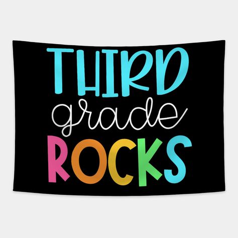 Rock Sign, Teacher Team, Third Grade Teacher, Rock Shirts, Team Shirts, Third Grade, Tv Shows, Tapestry