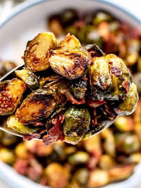 Roasted Maple Bacon Brussel Sprouts with Balsamic Story Bacon Brussel Sprouts Roasted, Maple Balsamic Brussel Sprouts, Brussel Sprouts Roasted, Oven Roasted Brussel Sprouts, Maple Bacon Brussel Sprouts, Roasted Brussel Sprouts Oven, Balsamic Brussel Sprouts, Maple Balsamic, Bacon Brussel Sprouts