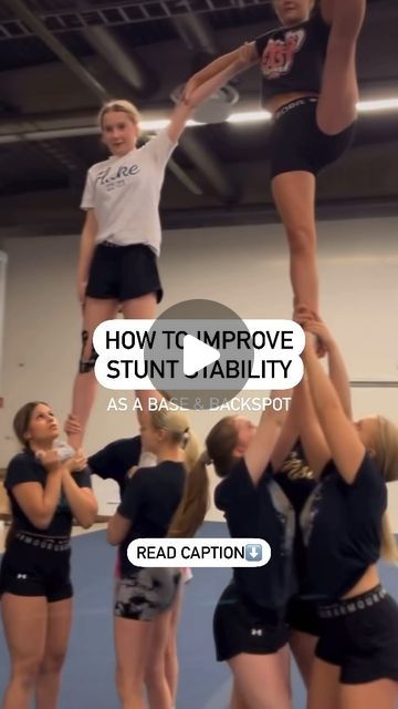 Deryn | THE CHEER KIN on Instagram: "4 ways to improve stunt stability as a base or backspot👇

⬆️ REACH WITH YOUR SHOULDERS
In extended stunts, extend and reach your shoulders up as much as possible to provide the strongest pillar you can. This will prevent movement in your shoulders and provide a more steady surface for your flyer to stand on.

🤛 WRIST STRENGTHENING
Strengthening the muscles in your forearm and hand is the best thing you can do to have good wrist stability. Strength in this area will ensure your wrist can resist movement so you can hold your flyer’s foot as still as possible.

✋ USE YOUR FINGERS
When holding your flyer’s foot, don’t only support it with your palms all the time. When needed, use all your fingers to squeeze the foot and force it to stay stable in one posi Core Stability Exercises, Wrist Strengthening, Cheer Base, Stability Exercises, Muscles, You Can Do, Hold On, Force, Good Things