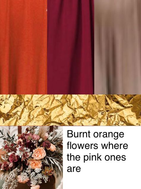 Wedding colors (burnt orange, mahogany and beige with gold accents) Wedding Colors Burnt Orange, Burnt Orange Weddings, Orange Blush, Wedding Party Outfits, Aso Oke, Wedding Fans, Blush Pink Weddings, Party Clothes, Orange Wedding