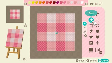 Acnh Gingham, 32x32 Pixel Art Grid, Animal Crossing 3ds, Animals Crossing, Animal Crossing Funny, Animal Crossing Memes, Animal Crossing Wild World, Indie Drawings, Qr Codes Animal Crossing