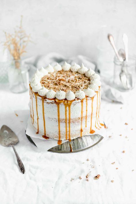 Praline Layer Cake - Broma Bakery Baking Photos, Pecan Praline Cake, Fluffy Buttercream, Pralines And Cream, Praline Cake, Vanilla Cream Cheese Frosting, Broma Bakery, Pear Cake, Pecan Pralines